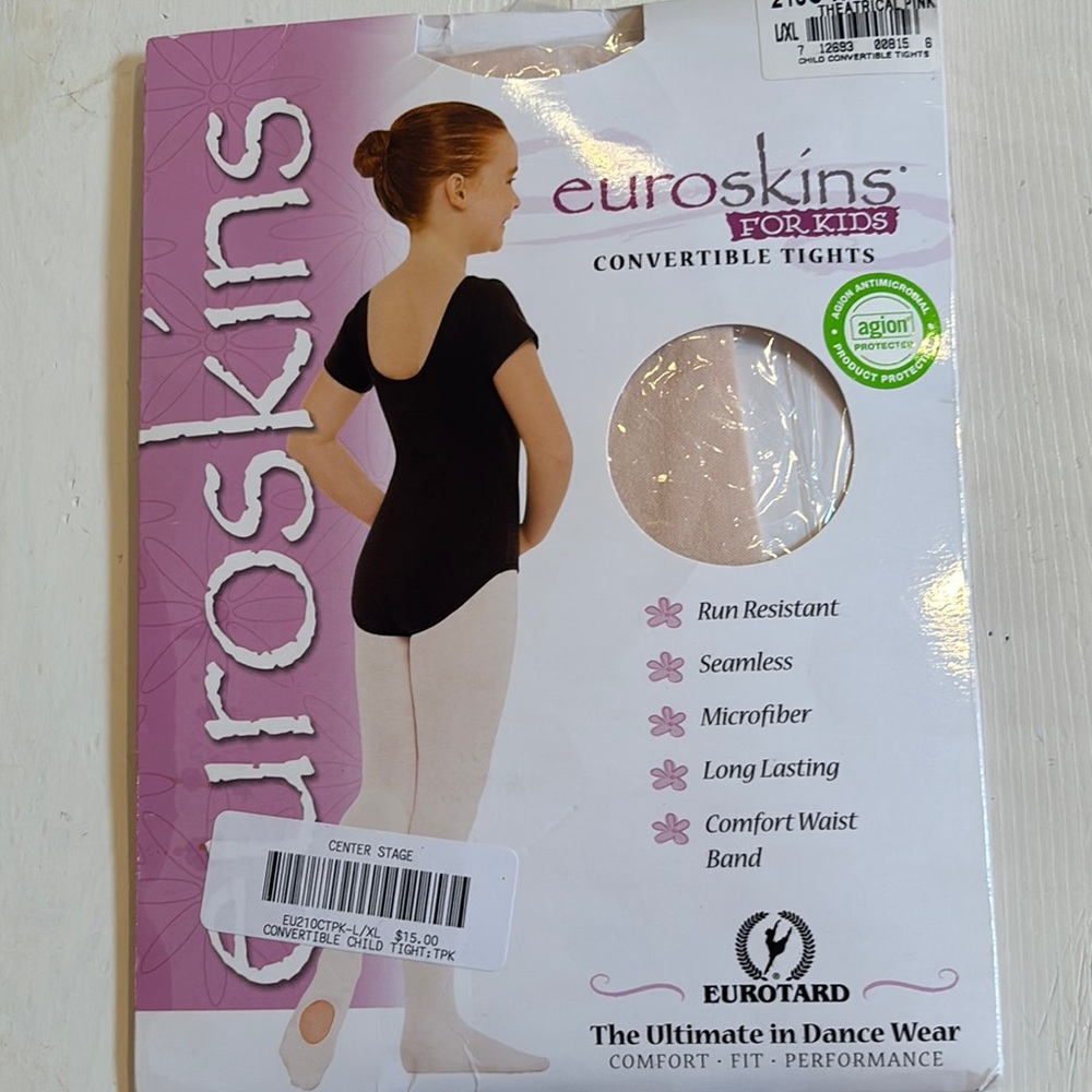 NWT Euroskins Kids Convertible Tights - Pink